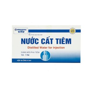Nước cất pha tiêm ống thuỷ tinh HDpharma hòa tan, pha loãng các chế phẩm thuốc (Hộp 50 ống x 5ml)