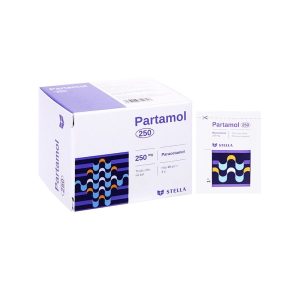 Cốm sủi Partamol 250 giảm cơn đau và sốt từ nhẹ đến vừa (20 gói x 1g)