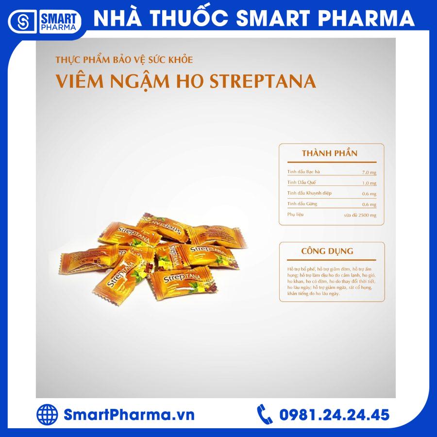 viên ngậm streptana.2 Smart Pharma - vien ngam streptana.2