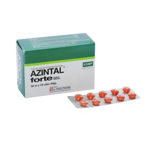 Thuốc Azintal Forte điều trị đầy hơi, khó tiêu, chướng bụng (10 vỉ x 10 viên)