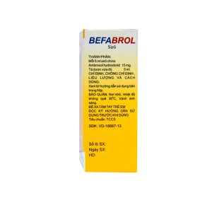 Smart Pharma - Siro Befabrol 15mg Bepharco tiêu chất nhầy đường hô hấp (20 gói x 5ml) 1 Smart Pharma - Befabrol 1