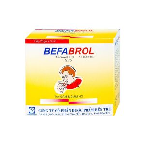 Siro Befabrol 15mg Bepharco tiêu chất nhầy đường hô hấp (20 gói x 5ml)
