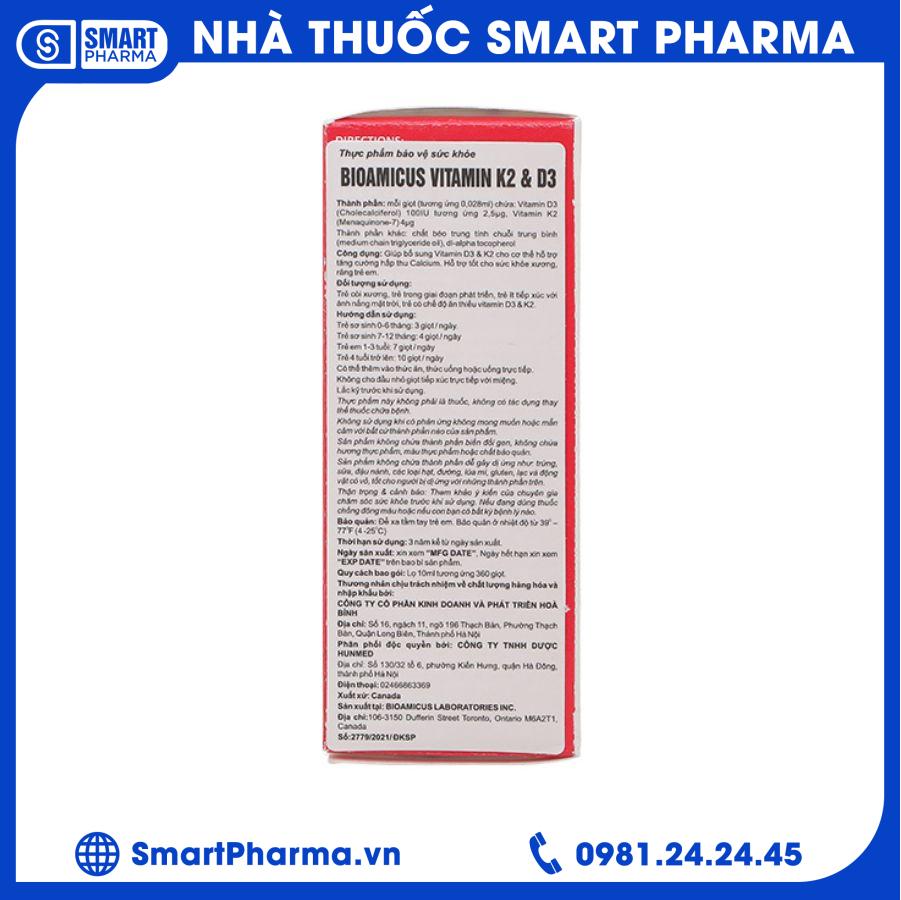 Bioamicus D3 K2 1 Smart Pharma - Bioamicus D3 K2 1