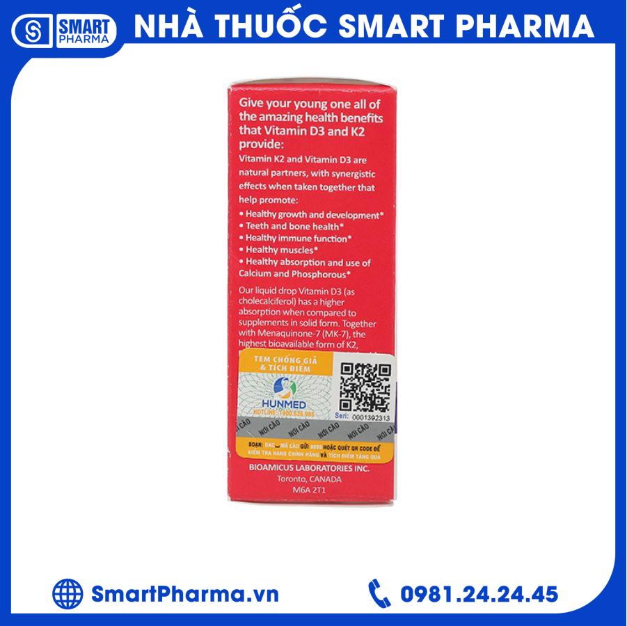 Bioamicus D3 K2 2 Smart Pharma - Bioamicus D3 K2 2