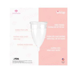Smart Pharma - Cốc nguyệt san Lincup Mỹ sử dụng thay thế cho băng vệ sinh hoặc tampon trong những ngày dâu (Hộp 1 cái) 2 Smart Pharma - Coc nguyet san Lincup 2