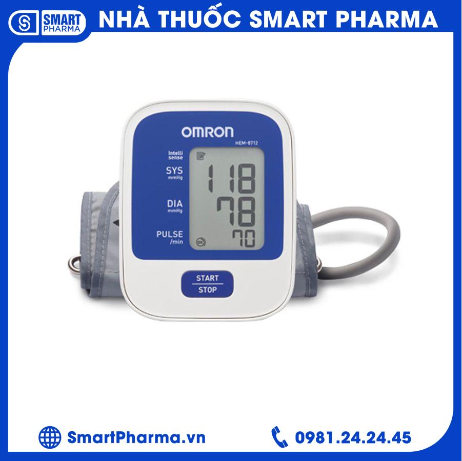 Huyết áp điện tử Omron HEM-8712 2 Smart Pharma - Huyet ap dien tu Omron HEM 8712 2