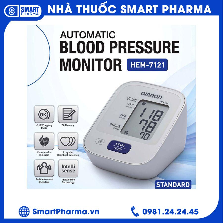 Huyết áp điện tử bắp tay Hem 7121 2 Smart Pharma - Huyet ap dien tu bap tay Hem 7121 2