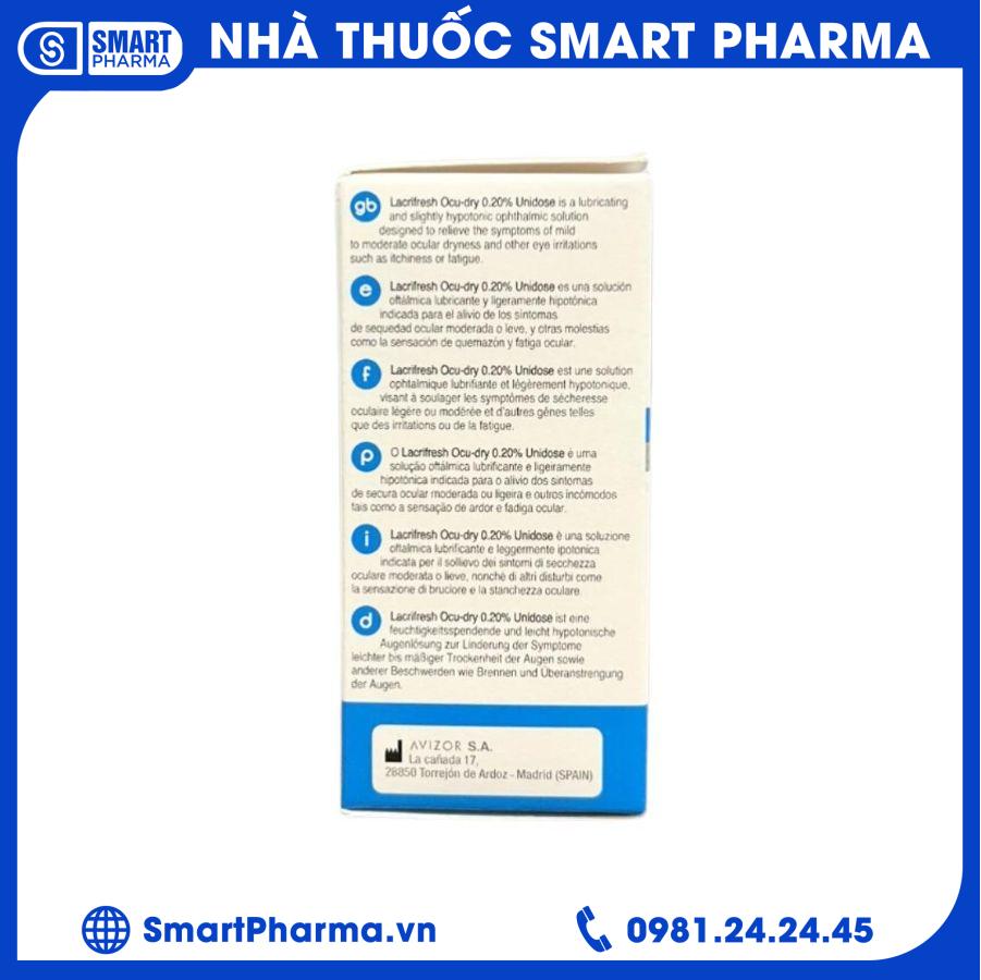 Lacrifresh Ocu Dry 0.20% 2 Smart Pharma - Lacrifresh Ocu Dry 0.20 2