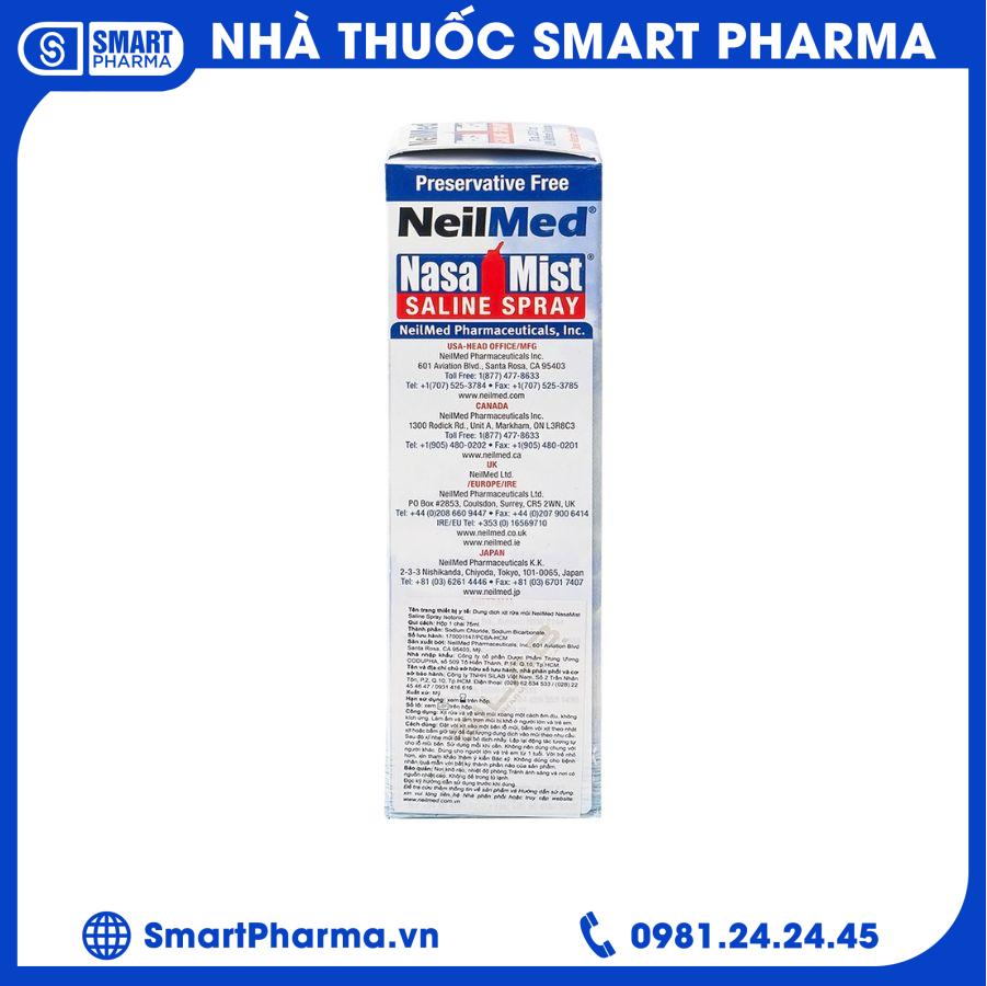 NeilMed Nasa Mist xịt 1 Smart Pharma - NeilMed Nasa Mist xit 1 1