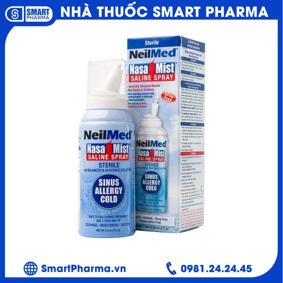 NeilMed Nasa Mist xịt Smart Pharma - NeilMed Nasa Mist