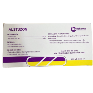 Smart Pharma - Thuốc Alstuzon 25mg Armephaco phòng say tàu xe, rối loạn tiền đình (100 vỉ x 25 viên) 1 Smart Pharma - Nha thuoc Smart Pharma 31