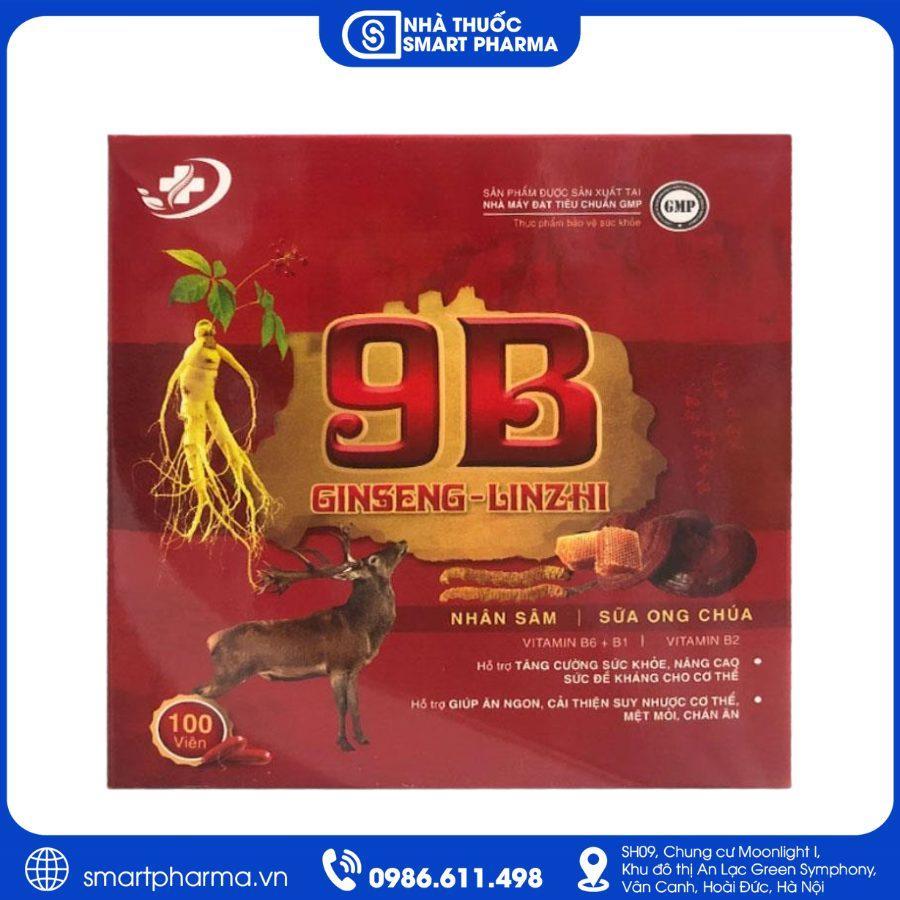 Nhà thuốc Smartpharma (14) 9B Ginseng Linzhi Vinaphar – Bổ sung dưỡng chất và tăng cường sức khỏe