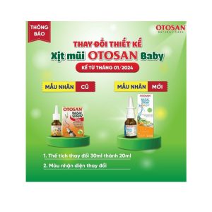 Smart Pharma - Xịt mũi Otosan Nasal Spray Baby 20ml hỗ trợ viêm mũi do virus, vi khuẩn, dị ứng 1 Smart Pharma - Otosan Nasal Spray Baby 1