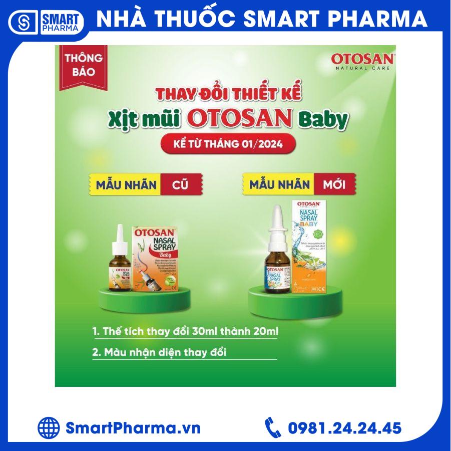 Otosan Nasal Spray Baby 1 Smart Pharma - Otosan Nasal Spray Baby 1