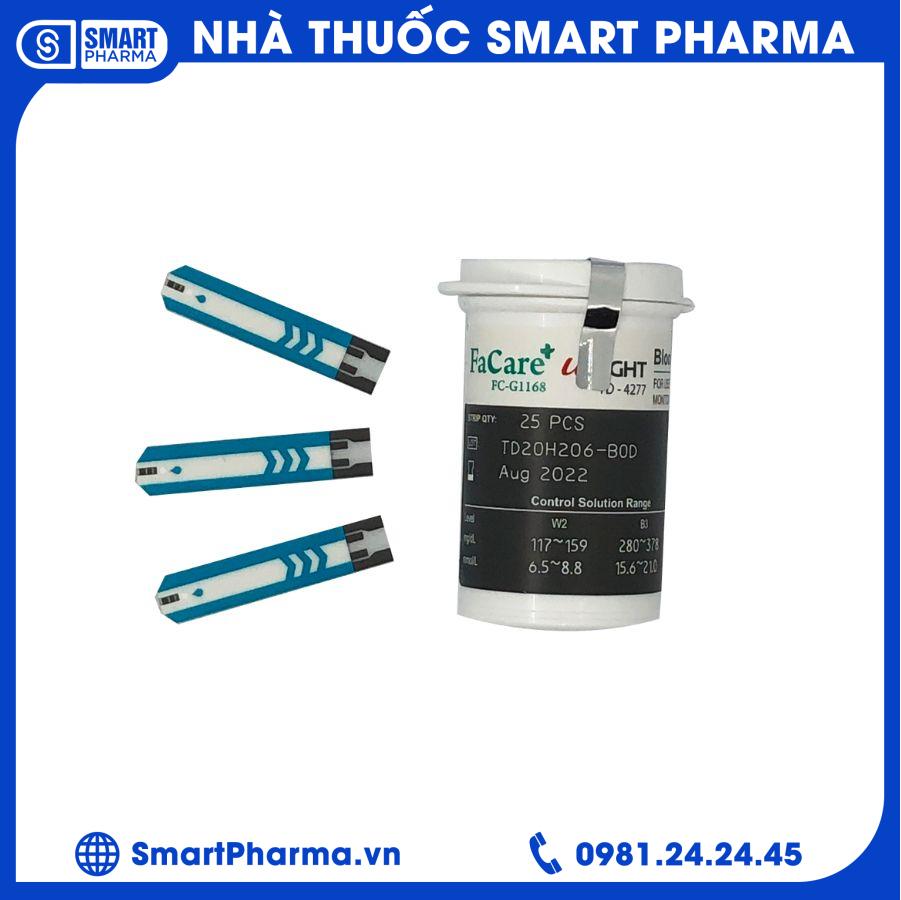 Que thử TĐ Facare Uright 25 test 2 Smart Pharma - Que thu TD Facare Uright 25 test 2
