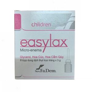 Thụt Easylax Children hỗ trợ điều trị táo bón cho trẻ em ( Hộp 6 tuýp)
