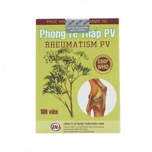 Thuốc Phong Tê Thấp PV điều trị phong thấp, thắt lưng, đầu gối đau nhức ( Hộp 1 lọ 100 viên)