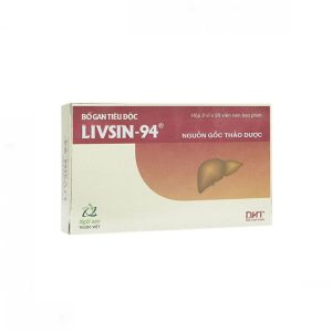 Viên nén Livsin-94 Hà Tây điều trị viêm gan cấp và mãn tính, suy gan (2 vỉ x 20 viên)