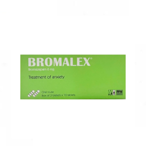 Thuốc Bromalex 6mg điều trị trầm cảm, căng thẳng, lo âu ( Hộp 3 vỉ x 10 viên)