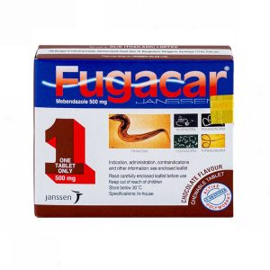 Thuốc Fugacar Janssen hương socola điều trị nhiễm một hay nhiều loại giun đường ruột ( Hộp 1 viên)