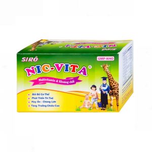 Siro Nic-Vita bổ sung dinh dưỡng, phát triển chiều cao ở trẻ em (20 ống x 10ml)
