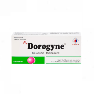 Thuốc Dorogyne Domesco điều trị các bệnh nhiễm khuẩn răng miệng cấp và mạn tính ( Hộp 2 vỉ x 10 viên)