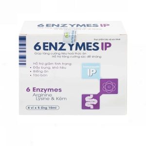 Dung dịch 6Enzymes IP Mediphar USA giúp tăng cường tiêu hoá thức ăn (Hộp 4 vỉ x 5 ống)