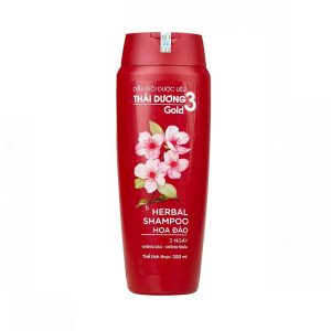 Dầu gội dược liệu Thái Dương 3 hương hoa đào sạch gàu mà vẫn suôn mềm ( Chai 200ml)