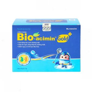 Cốm vi sinh Bioacimin Gold Meracine cân bằng hệ vi sinh đường ruột, giảm nguy cơ rối loạn tiêu hóa ( Hộp 30 gói)