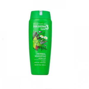 Dầu gội dược liệu Thái Dương 3 hương hoa lá sạch gàu mà vẫn suôn mềm ( Chai 200ml)
