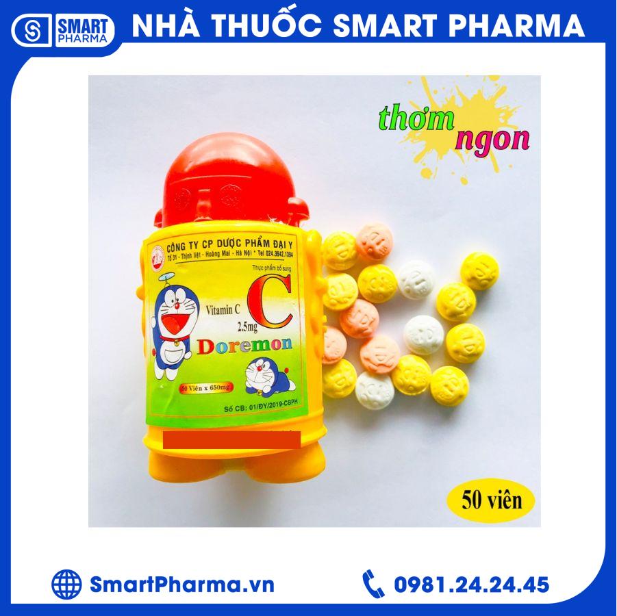 Viên ngậm C Doremon 2 Smart Pharma - Vien ngam C Doremon 2