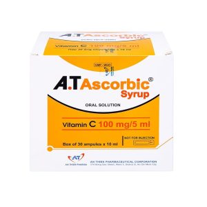 Siro A.T Ascorbic An Thiên bổ sung vitamin C, phòng và điều trị bệnh scorbut (30 ống x 10ml)
