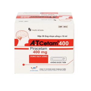 Thuốc A.T Cetam 400 An Thiên điều trị chóng mặt, giật rung cơ, thiếu máu não, suy giảm nhận thức ở người già (30 ống x 10ml)