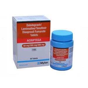 Thuốc Acriptega 50mg/300mg/300mg Mylan điều trị nhiễm virus gây suy giảm miễn dịch ở người HIV-1 (30 viên)