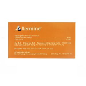 Smart Pharma - Thuốc Allermine 4mg Agimexpharm điều trị dị ứng cấp và mãn tính (10 vỉ x 20 viên) 3 Smart Pharma - Allermine 1