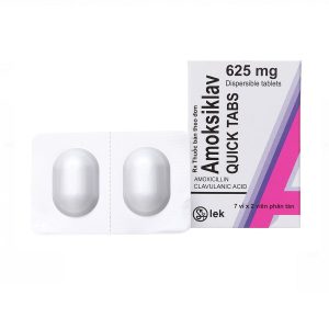Thuốc Amoksiklav Quick Tabs 625mg Lek điều trị nhiễm khuẩn (7 vỉ x 2 viên)