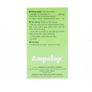 Smart Pharma - Thuốc Ampelop 625mg Traphaco điều trị viêm loét dạ dày, hành tá tràng (9 vỉ x 10 viên) 2 Smart Pharma - Ampelop 1