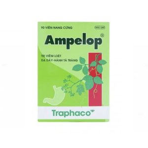 Thuốc Ampelop 625mg Traphaco điều trị viêm loét dạ dày, hành tá tràng (9 vỉ x 10 viên)