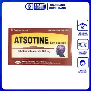 Thuốc Atsotine 400mg Korea Prime Pharm điều trị phục hồi não sau đột quỵ (3 vỉ x 10 viên)