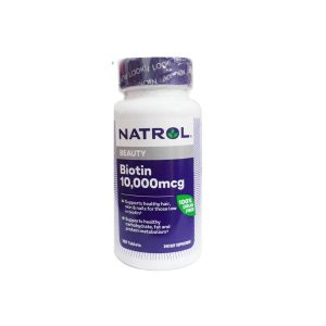 Viên uống hỗ trợ mọc tóc Natrol Biotin 10000 mcg của Mỹ 100 viên