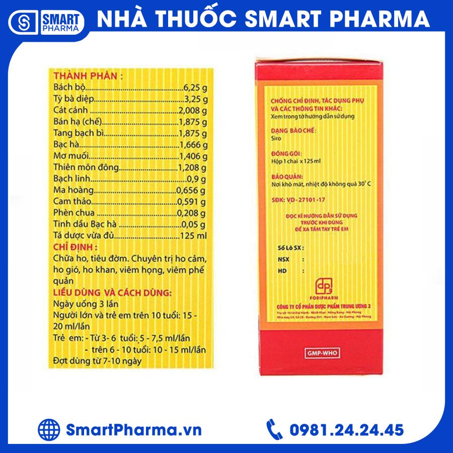 Bổ Phế TW31 Smart Pharma - Bo Phe TW31