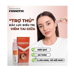 Smart Pharma - Thuốc nhỏ tai Fosmitic 150mg/5ml trị viêm tai giữa, viêm màng nhĩ, viêm tai ngoài (Hộp 1 ống 5ml) 2 Smart Pharma - Fosmitic1