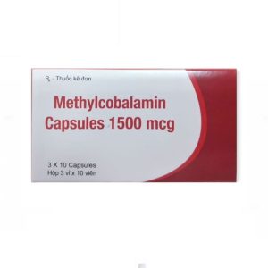 Thuốc Methylcobalamin Capsules 1500mcg Softgel điều trị bệnh lý thần kinh ngoại biên (3 vỉ x 10 viên)