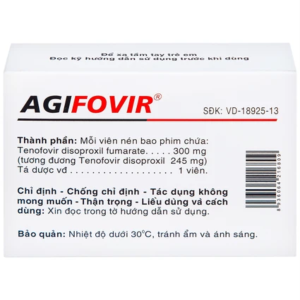 Smart Pharma - Thuốc Agifovir 300mg Agimexpharm hỗ trợ điều trị HIV-1, viêm gan B mạn tính (3 vỉ x 10 viên) 4 Smart Pharma - NT SMART PHARMA 2026 10 10T094558.605