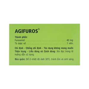 Smart Pharma - Thuốc Agifuros 40mg Agimexpharm điều trị phù phổi cấp, phù do tim, gan, thận (10 vỉ x 25 viên) 2 Smart Pharma - NT SMART PHARMA 2026 10 10T104431.628