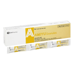 Thuốc bột Amiyu Granules 2.5g EA Pharma cung cấp các acid amin trong suy thận mạn tính (30 gói x 2,5g)