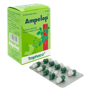 Thuốc Ampelop Traphaco điều trị viêm loét dạ dày, hành tá tràng (9 vỉ x 10 viên)