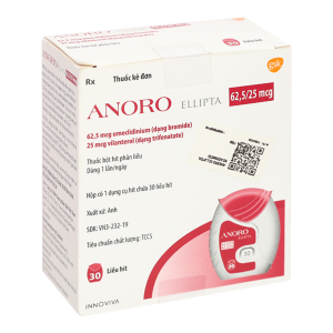 Thuốc Anoro Ellipta 62.5/25mcg GSK điều trị duy trì giãn phế quản (30 liều)