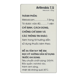 Smart Pharma - Thuốc Arthrobic 7.5 Mekophar điều trị viêm đau xương khớp, viêm khớp dạng thấp (50 viên) 3 Smart Pharma - Nha thuoc Smart Pharma 2026 10 19T102946.002
