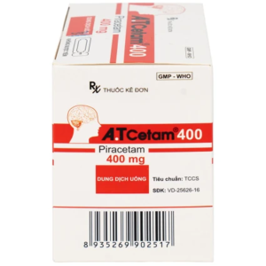 Smart Pharma - Thuốc A.T Cetam 400 An Thiên điều trị chóng mặt, giật rung cơ, thiếu máu não, suy giảm nhận thức ở người già (30 ống x 10ml) 3 Smart Pharma - Nha thuoc Smart Pharma 2026 10 20T143726.274